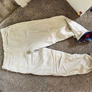 Lands end corduroy pants with flannel insulation